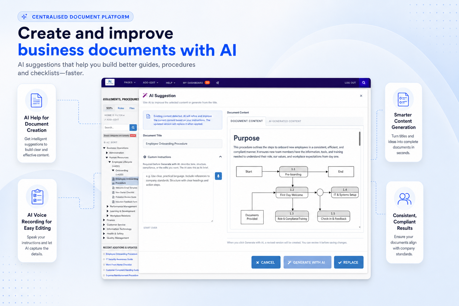 TKO Guides AI suggestion screenshot for document editing