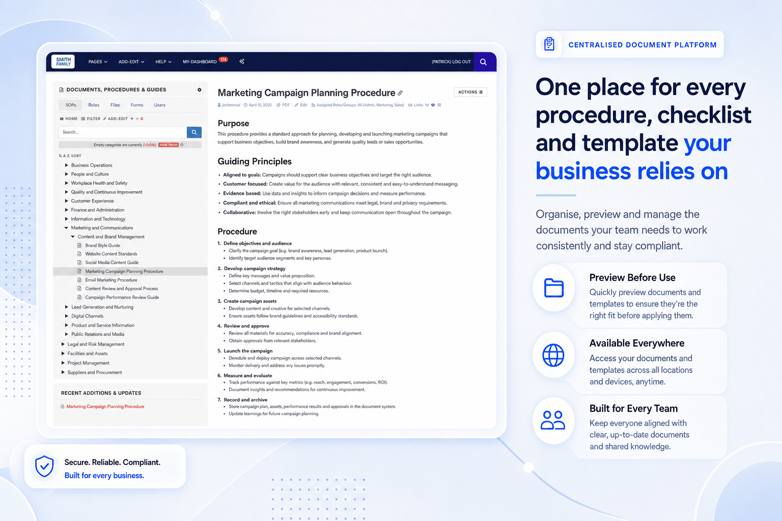 TKO Guides AI skills library screenshot for templates and procedures