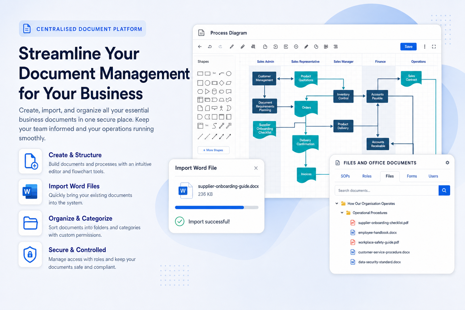 TKO Guides create import and organise documents screenshot