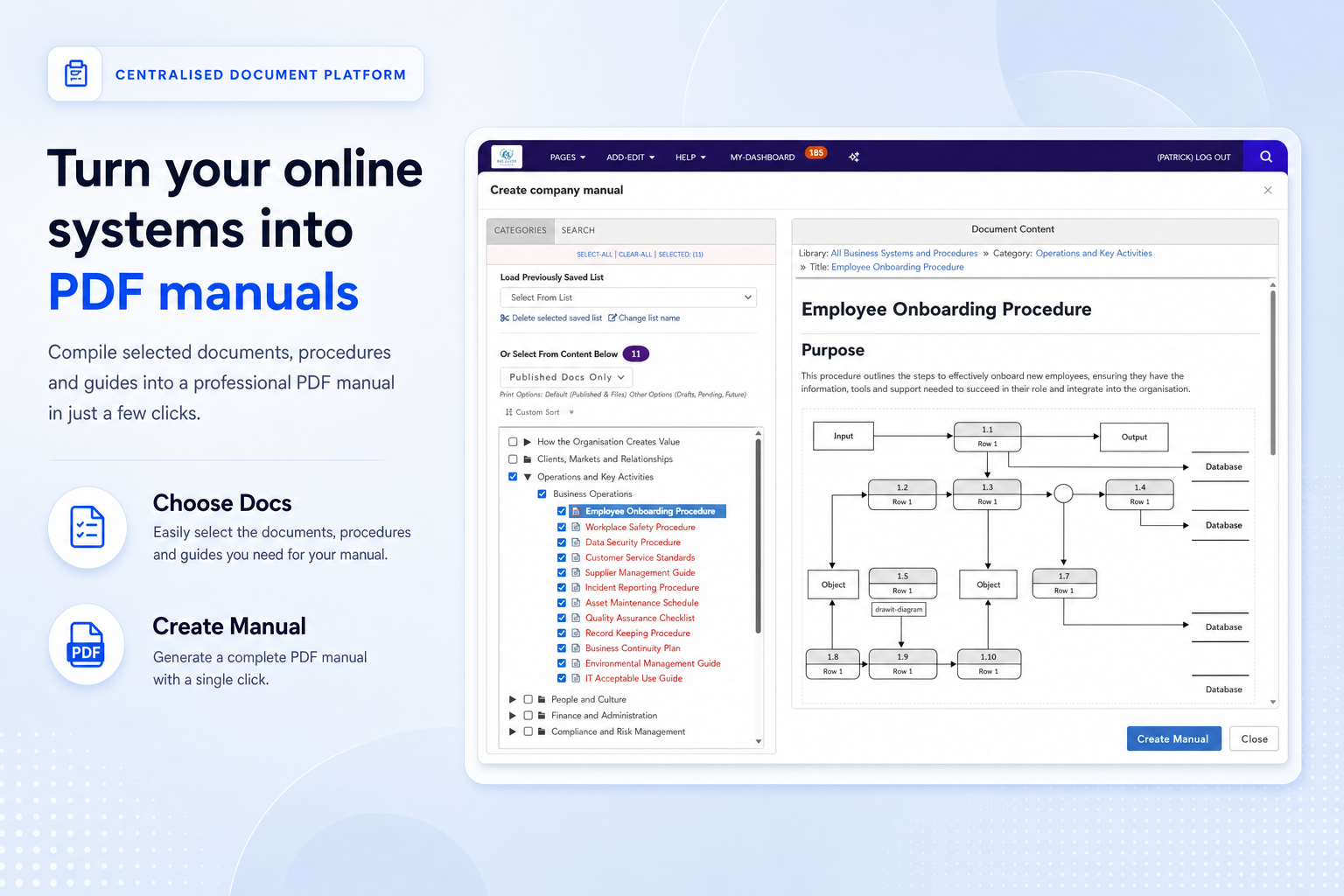 TKO Guides create manuals screenshot for PDF document packs