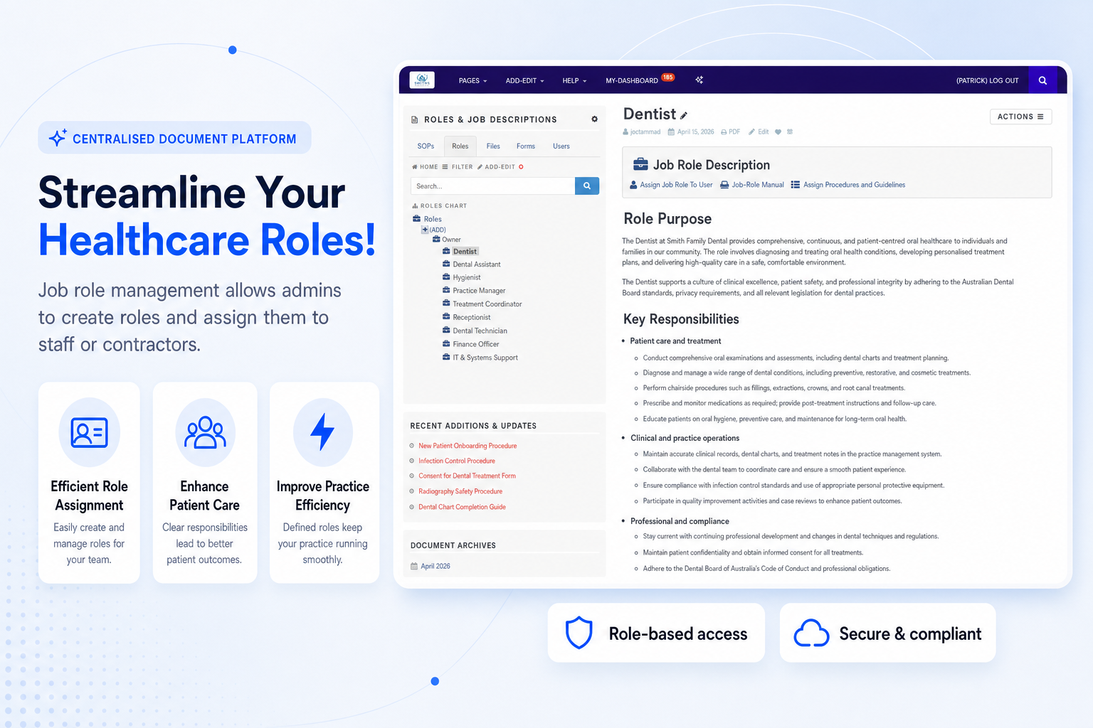 TKO Guides role and job description management for dental professionals