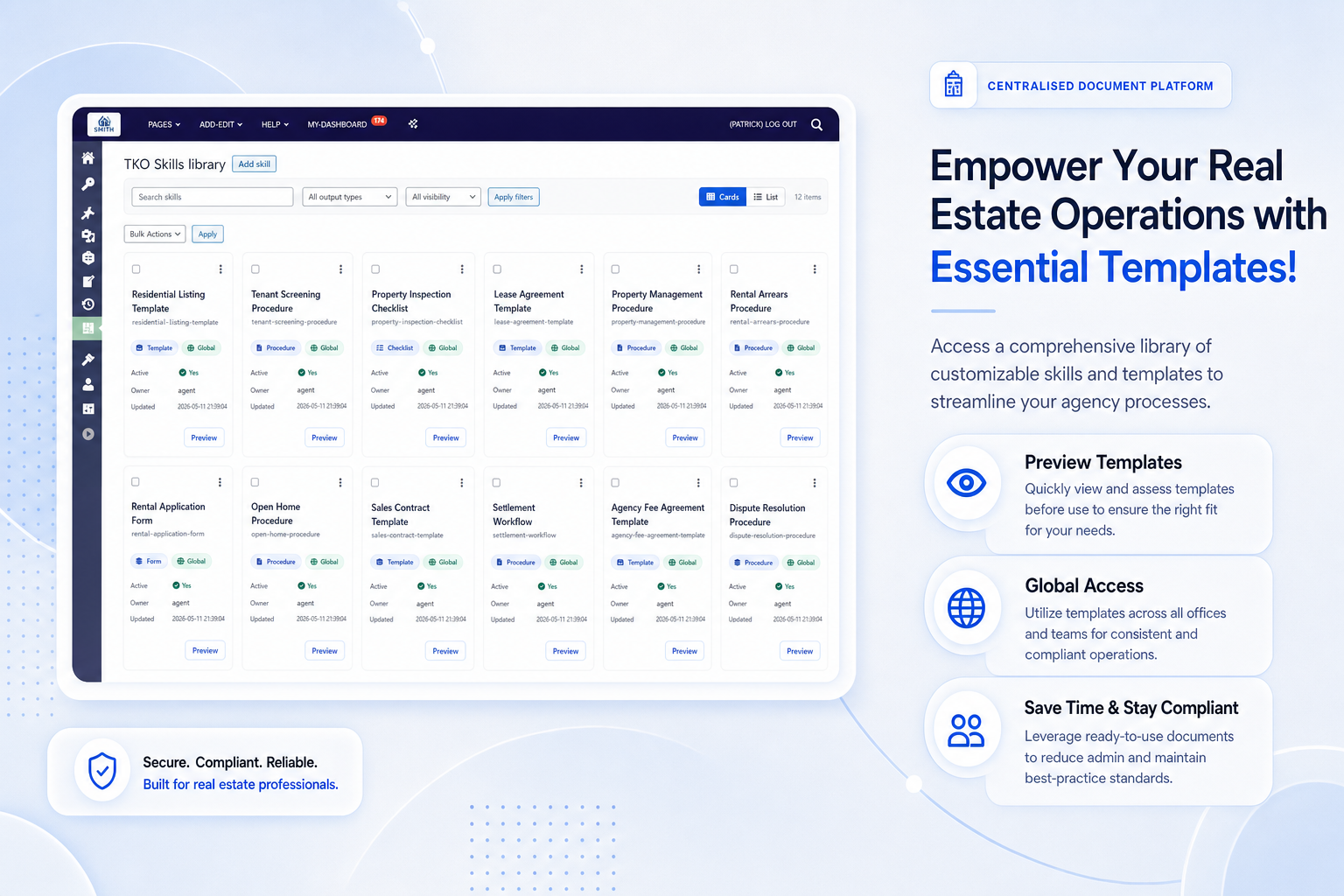 TKO Guides skills library for real estate document templates and AI skills